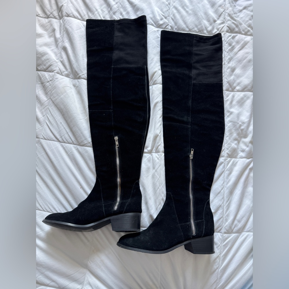 Free People Black Over-the-Knee Boots Size 38
